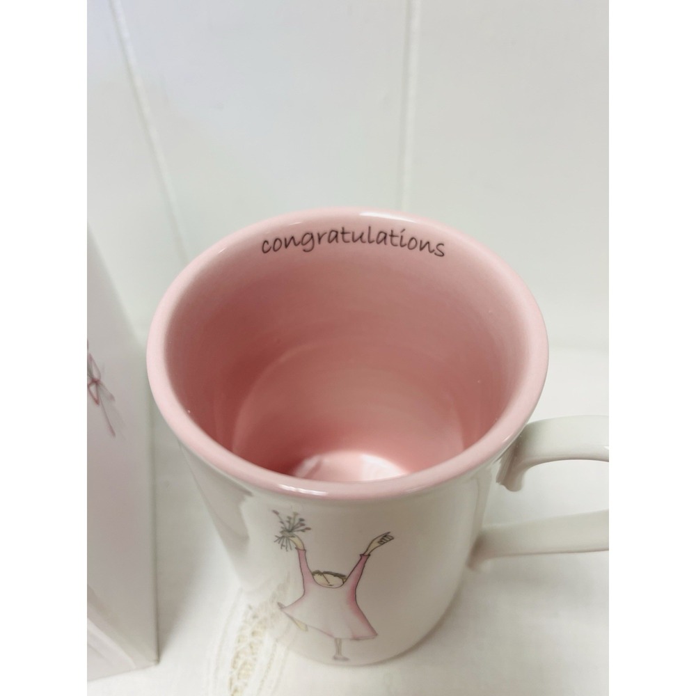 VTG Demdaco Most Sincerely By Claire Stoner 'Congratulations' Coffee Cup Mug NEW - Picture 2 of 4
